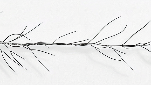 Single branch with leaves on a white background